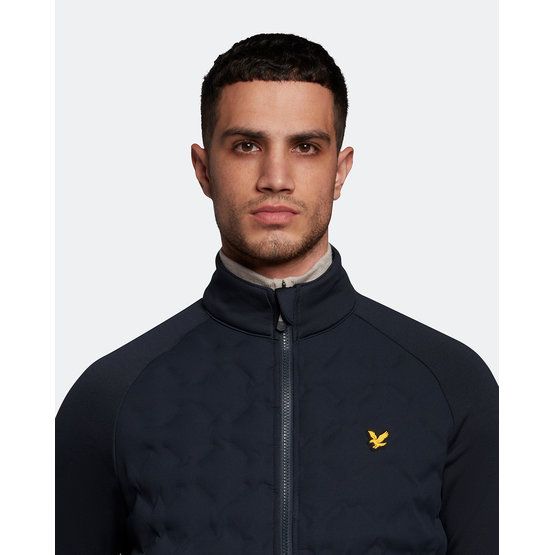 Lyle & Scott Check Quilt Back Fleece Jacket Thermo Jacke navy von Lyle & Scott