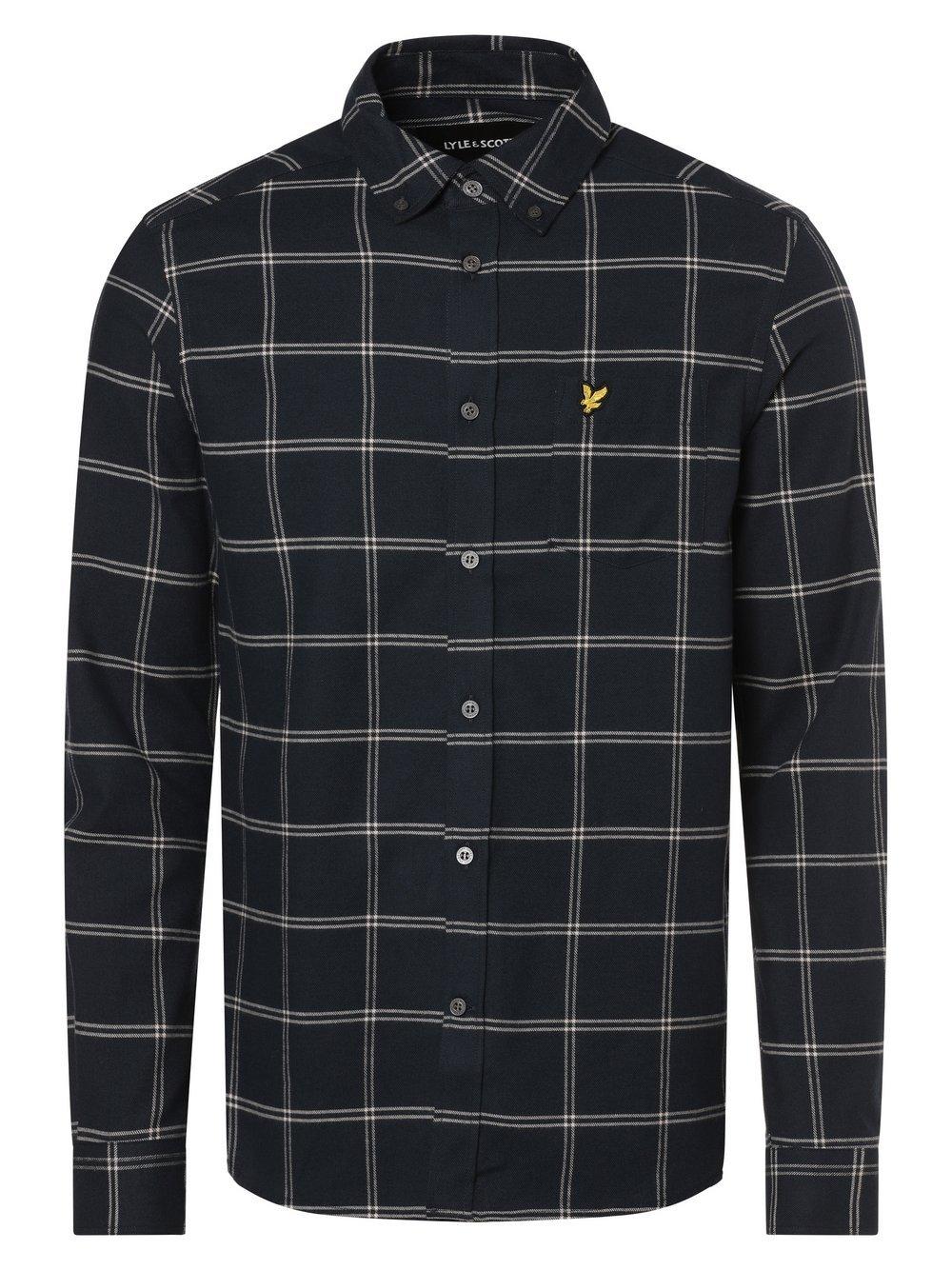 Lyle & Scott Hemd Herren Regular Fit Baumwolle Button-Down kariert, indigo von Lyle & Scott