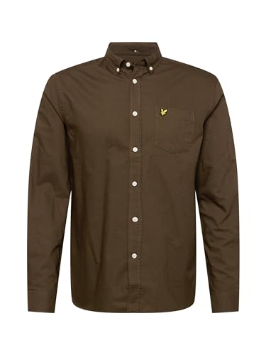 Lyle & Scott Hemd Herren Grün | Regular Fit Oxford Shirt aus 100% Baumwolle mit Brusttasche | Stilvoll und komfortabel Perfektes Business Langarm hemd für Herren mit klassischem Oxford Muster | XS-XXL von Lyle & Scott