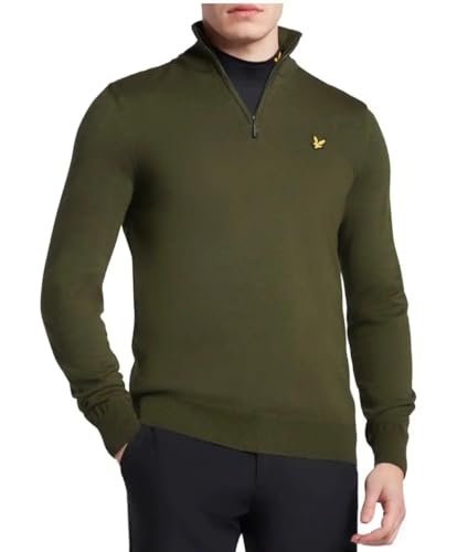 Lyle & Scott Herren 1/4 Zip Pullover - Cactus Grün - L von Lyle & Scott