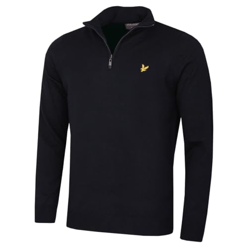 Lyle & Scott Herren 1/4 Zip Pullover - Dark Marine - M von Lyle & Scott