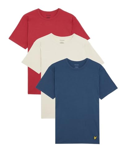 Lyle & Scott Herren 3er Pack T-Shirts – 100% Baumwolle | Basic Design und Premium Qualität | XS-XXL von Lyle & Scott