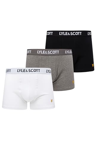 Lyle & Scott Herren Baumwoll Boxershorts Herren 3er Pack: Weiches Tragegefühl & Perfekter Sitz Atmungsaktiv | Langlebig | mit Adler-Logo von Lyle & Scott