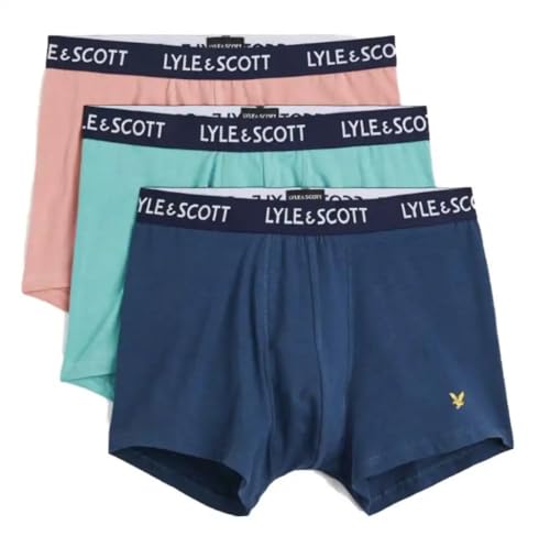 Lyle & Scott Herren Boxershorts Barclay 3er-Pack Baumwolle Slips, Rosette, dunkler Denim, Wiesenbrook, S von Lyle & Scott