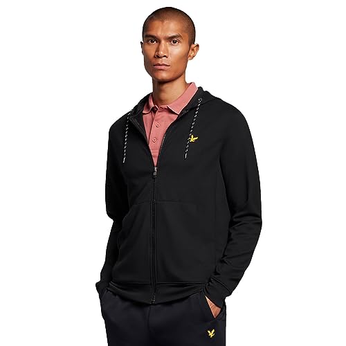 Lyle & Scott Herren Full Zip Fly Fleece Hoody – Pechschwarz - S von Lyle & Scott