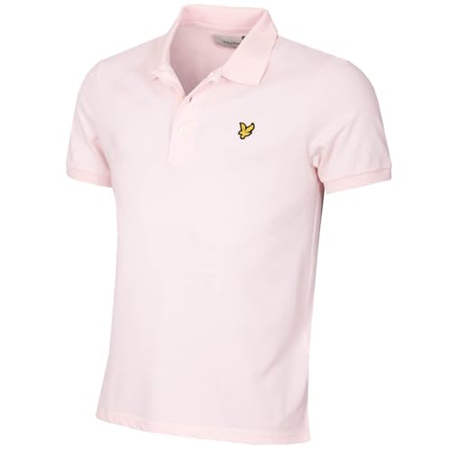 Lyle & Scott Herren-Golf-Poloshirt 3 Knöpfen einfarbig - Hellrosa - M von Lyle & Scott