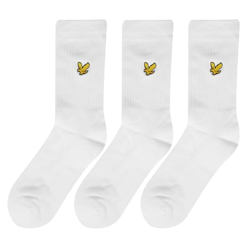 Lyle & Scott Herren Hamilton Sportsocken, Weiß (Bright White 5073), One Size (Herstellergröße: 7-11) (3er Pack) von Lyle & Scott