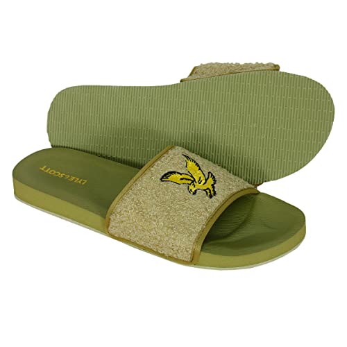 Lyle & Scott Herren Handtellung Stoff Folien Sandalen - Tin Grün - UK 8 von Lyle & Scott