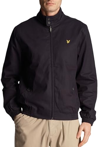 Lyle & Scott Leichte Jacke für Herren navy-blau L - Harrington Jacket casual ohne kapuze - Vintage Bomberjacke von Lyle & Scott