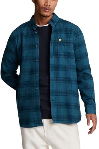 Lyle & Scott Herren Kariertes Langarmhemd - Regular Fit Shirt aus 100% Baumwolle, mit Brusttasche, geknöpft - Perfektes Businesshemd für Männer von Lyle & Scott