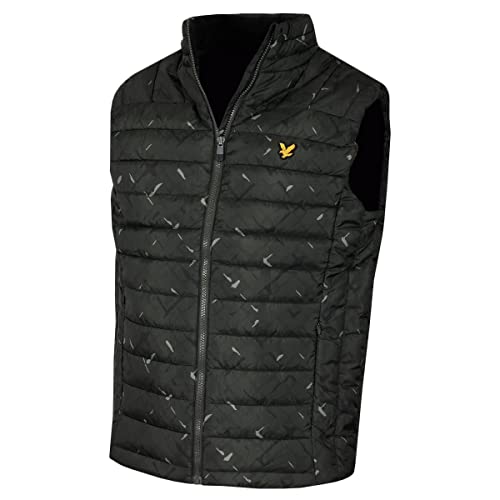 Lyle & Scott Herren Leichtes Gilet - Grafikprüfer dunkler Salbei - M. von Lyle & Scott