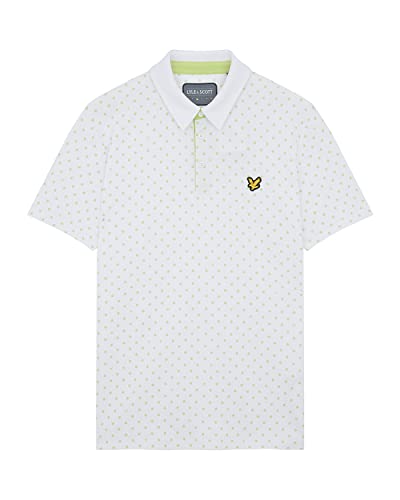 Lyle & Scott Herren Polka Punkt Druck weiche Golf Polo -Hemd - Weiß - M von Lyle & Scott