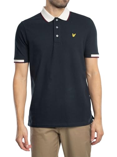 Lyle & Scott Herren Poloshirt Mit Halbhohem Rand, Dark Navy, L von Lyle & Scott