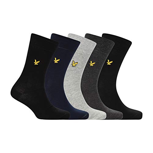 Lyle & Scott Herren Socken LIAM hellgrau/dunkelgrau/navy/schwarz/gelb One Size von Lyle & Scott