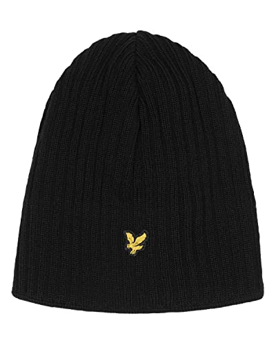 Lyle & Scott Herren Stricker gemütlich Wintermütze Hut gestrickt - True Schwarz von Lyle & Scott