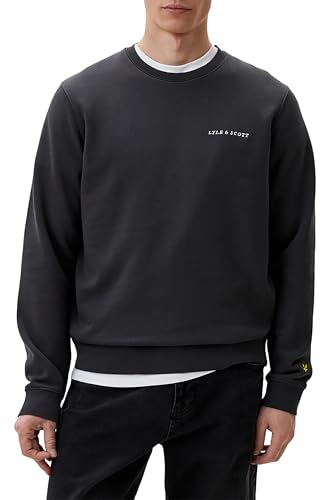 Lyle & Scott Herren Sweatshirt mit Rundhalsausschnitt aus hochwertiger Baumwolle - perfektes Sweater für den täglichen Gebrauch - Regulär Passform,grau/beige,S von Lyle & Scott