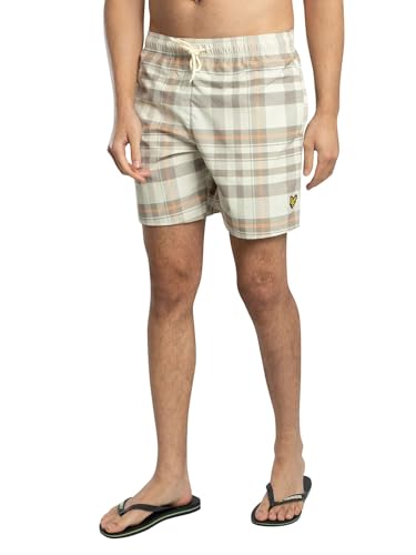 Lyle & Scott Herren Tartan Resort Badeshorts, Luna, XL von Lyle & Scott