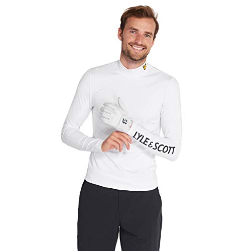 Lyle & Scott Herren Tech Stretch Mock Neck Golf Baselayer - Weiß - L von Lyle & Scott