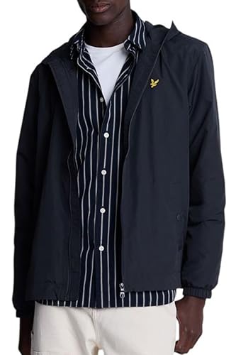 Lyle & Scott Herren Zip Through Hooded Jacket Jacke, Blau (Dark Navy Z271), Small von Lyle & Scott