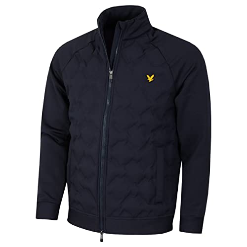 Lyle & Scott Herren prüfen Seitentaschen Eagle Logo Jacke - Dark Marine - L von Lyle & Scott