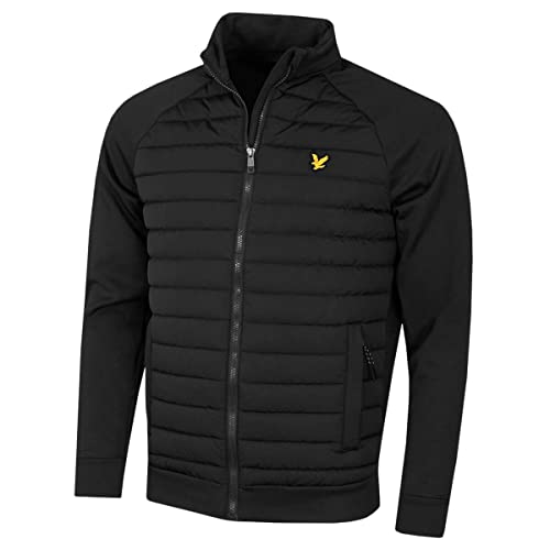 Lyle & Scott Herren wasserdichte Raglan-Fleece-Golfjacke - Jet Schwarz - S von Lyle & Scott