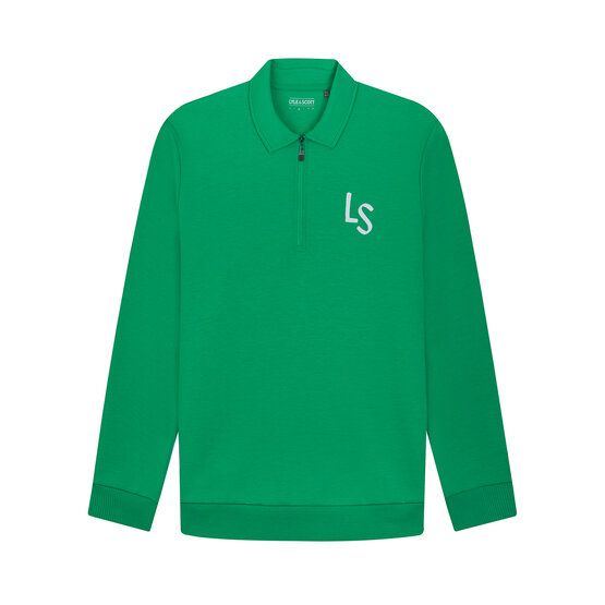 Lyle & Scott LS Logo Quarter Zip Sweatshirt Stretch Midlayer grün von Lyle & Scott