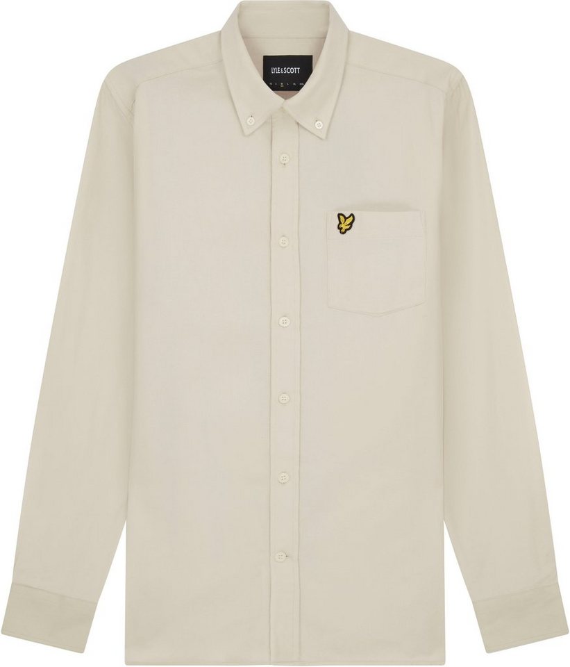 Lyle & Scott Langarmhemd mit dezenter Logostickerei auf der Brust von Lyle & Scott