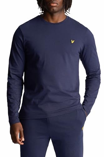 Lyle & Scott Langarmshirt Herren Blau| Klassische Longsleeve Herren | für Freizeit und Alltag| Baumwolle | XS-XXL von Lyle & Scott