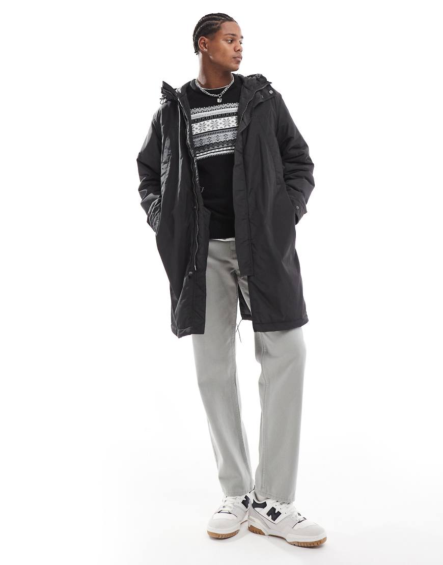 Lyle & Scott - Longline-Parka in Dunkelgrau von Lyle & Scott