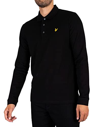 Lyle & Scott Longsleeve Poloshirt Herren schwarz, M von Lyle & Scott