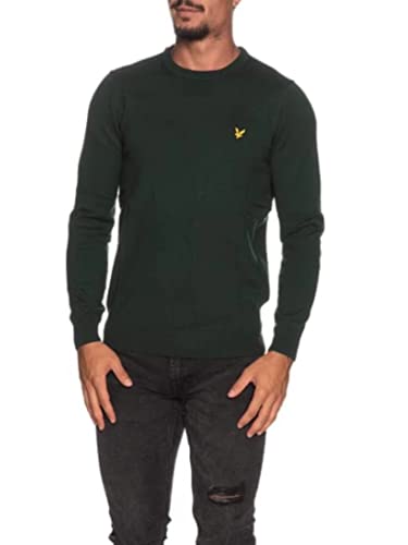 Lyle & Scott Strickpullover Herren mit C-Ausschnitt — EIN modischer klassischer Herren Pullover aus Einer Woll-Baumwollmischung für Wärme und Komfort, in den Größen XS-XXL von Lyle & Scott