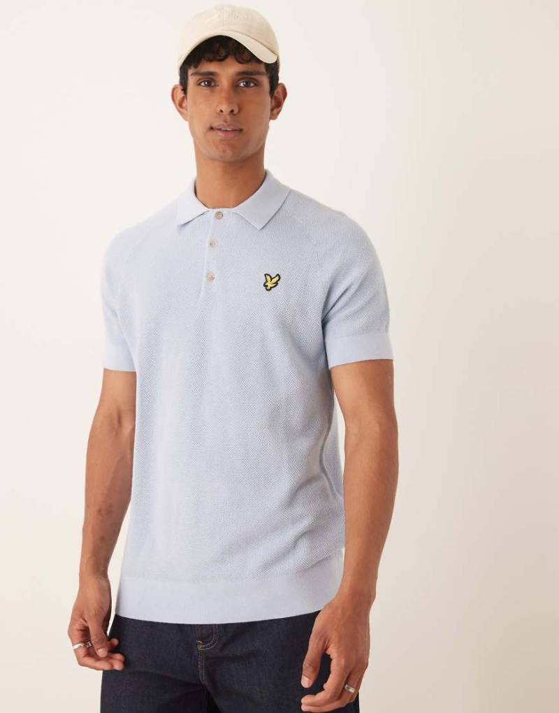 Lyle & Scott - Polohemd aus Leinen in Hellblau von Lyle & Scott