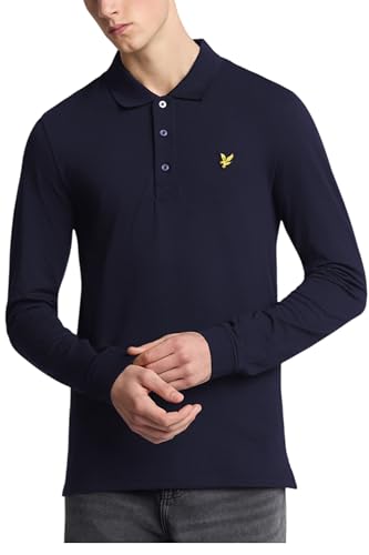 Lyle & Scott Poloshirt Herren Langarm Blau | Polo mit Button-down-Kragen Herren | XS-XXL von Lyle & Scott