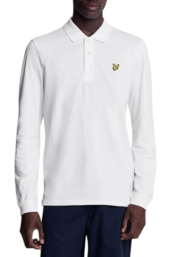Lyle & Scott Poloshirt Herren Langarm Weiß | Polo mit Button-down-Kragen Herren | XS-XXL von Lyle & Scott