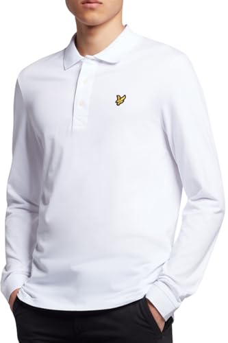 Lyle & Scott Poloshirt Herren Langarm Weiß | Polo mit Button-down-Kragen Herren | XS-XXL von Lyle & Scott