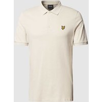 Lyle & Scott Poloshirt mit Logo-Stitching in Sand, Größe L von Lyle & Scott