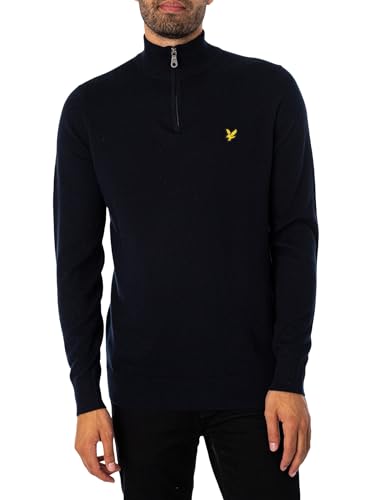 Lyle & Scott Premium Troyer Herren – Merinowolle | Half Zip Sweatshirt mit Basic Design | XS-XXL von Lyle & Scott