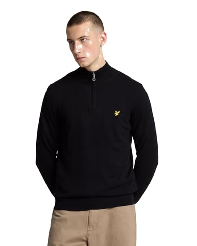 Lyle & Scott Premium Troyer Herren – Merinowolle | Half Zip Sweatshirt mit Basic Design | XS-XXL von Lyle & Scott