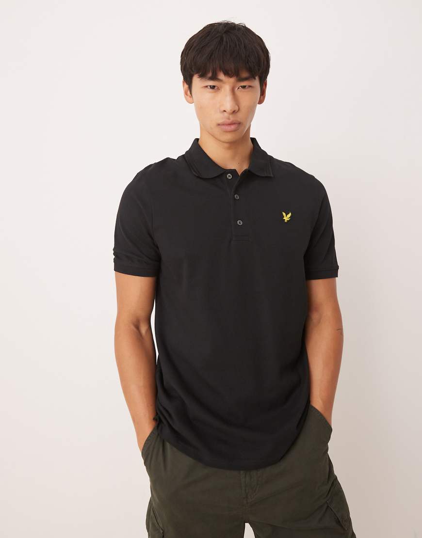 Lyle & Scott - Rally - Polohemd in Schwarz mit Zierstreifen von Lyle & Scott