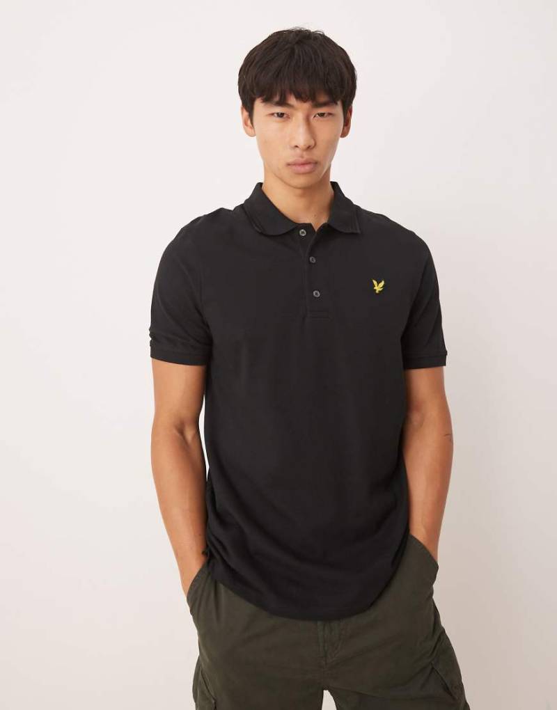 Lyle & Scott - Rally - Polohemd in Schwarz mit Zierstreifen von Lyle & Scott