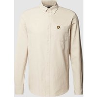 Lyle & Scott Slim Fit Freizeithemd mit Button-Down-Kragen in Sand, Größe L von Lyle & Scott