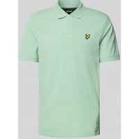 Lyle & Scott Slim Fit Poloshirt mit Logo-Patch in Mint, Größe L von Lyle & Scott