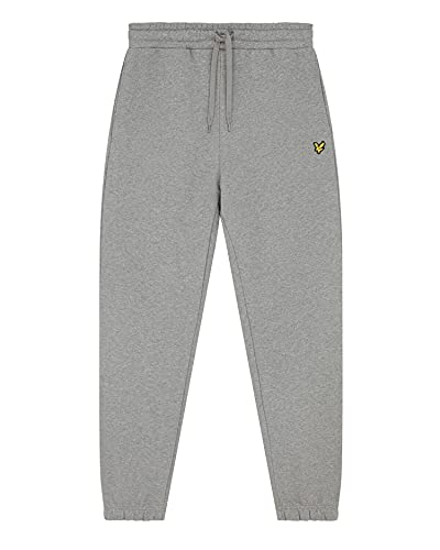 Lyle & Scott Jogginghose Herren Grau | Slim Sweatpant Hose für Männer | Baumwolle mit Bündchen Trainingshose Herren | XS-XXL von Lyle & Scott