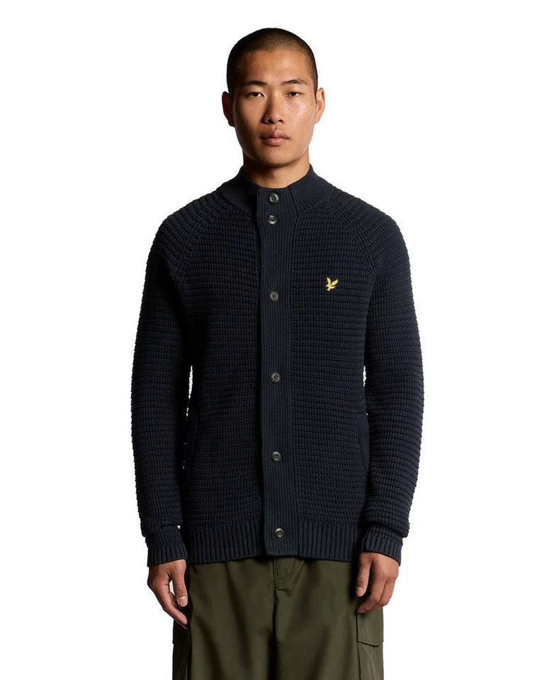 Lyle & Scott Strickjacke Strickjacke Lyle & Scott Button Through Funnel Neck Knopfleiste für einfaches Überziehen von Lyle & Scott