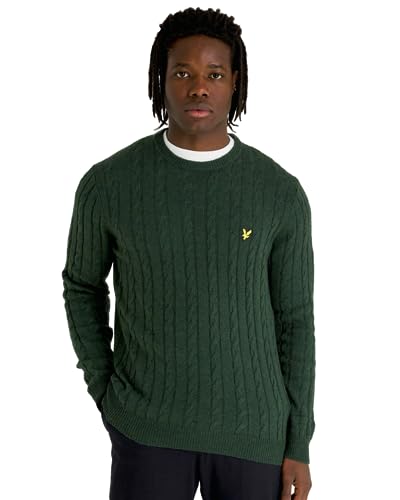 Lyle & Scott Strickpullover für Männer | Casual Cable Jumper | Herren Pullover mit Rundhalsausschnitt aus Wolle und Baumwolle | XS-XXL von Lyle & Scott