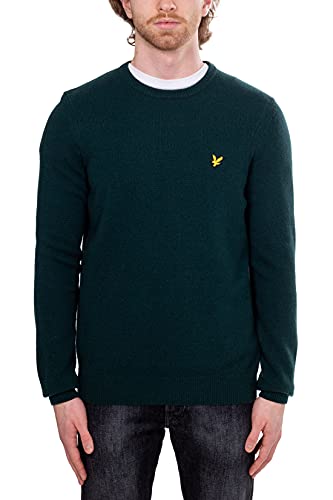 Lyle & Scott Strickpullover für Männer | Casual Crew Neck Lambswool Blend Jumper | Pullover für Herren mit Rundhalsausschnitt ohne Kapuze aus Schafwolle und Nylon | XS-XXL von Lyle & Scott