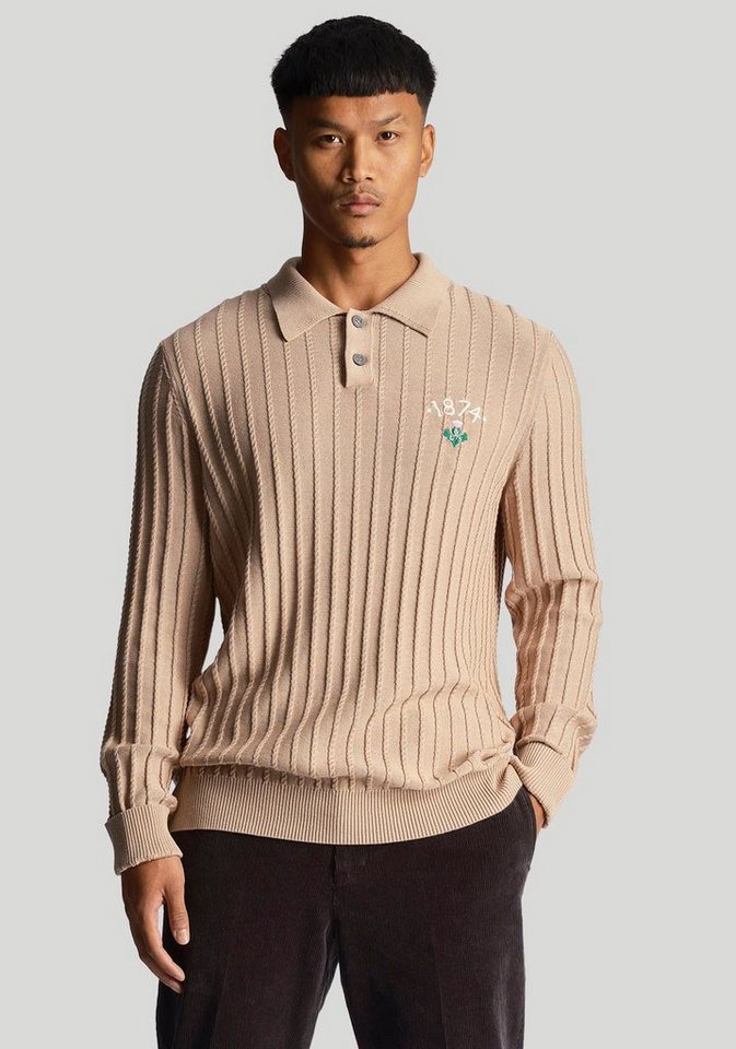 Lyle & Scott Strickpullover mit Polokragen und Logostickerei von Lyle & Scott