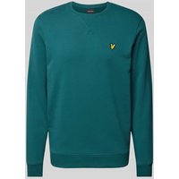 Lyle & Scott Sweatshirt mit Logo-Stitching in Petrol, Größe XXL von Lyle & Scott