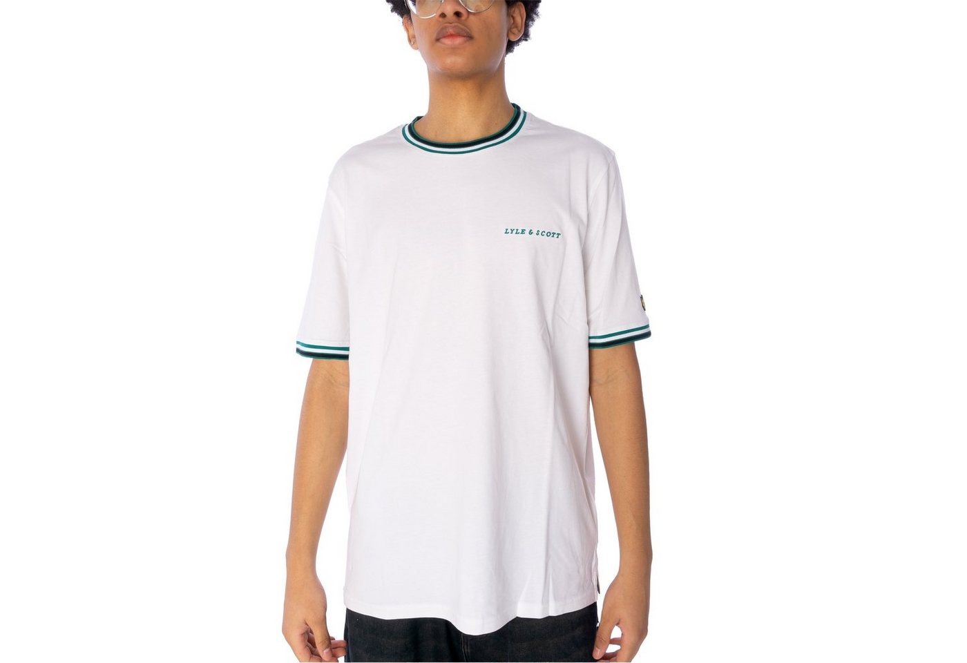 Lyle & Scott T-Shirt T-Shirt Lyle & Scott Embroidered Tipped, G L, F white von Lyle & Scott