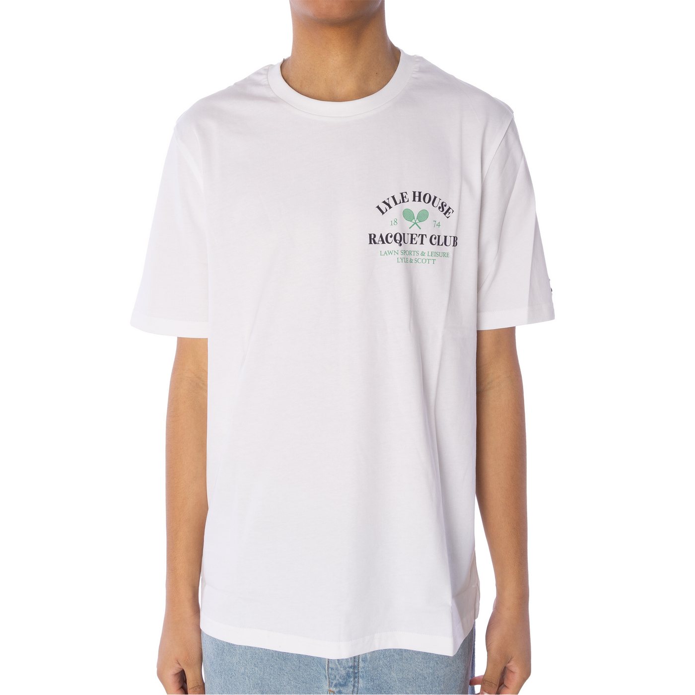 Lyle & Scott T-Shirt T-Shirt Lyle & Scott Racquet Club Graphi, G M, F white von Lyle & Scott